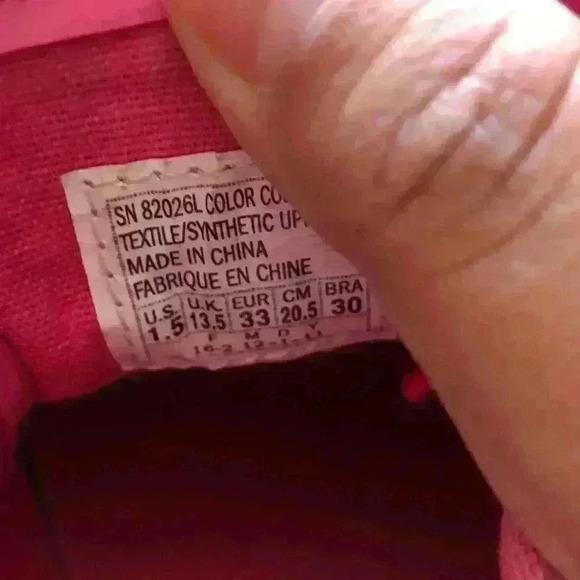 Skechers pink white ballerina spinning twirling shoes girl youth size 1.5 - Picture 9 of 9